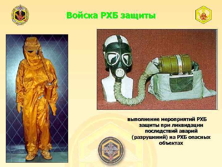 Войска РХБ защиты выполнение мероприятий РХБ защиты при ликвидации последствий аварий (разрушений) на РХБ