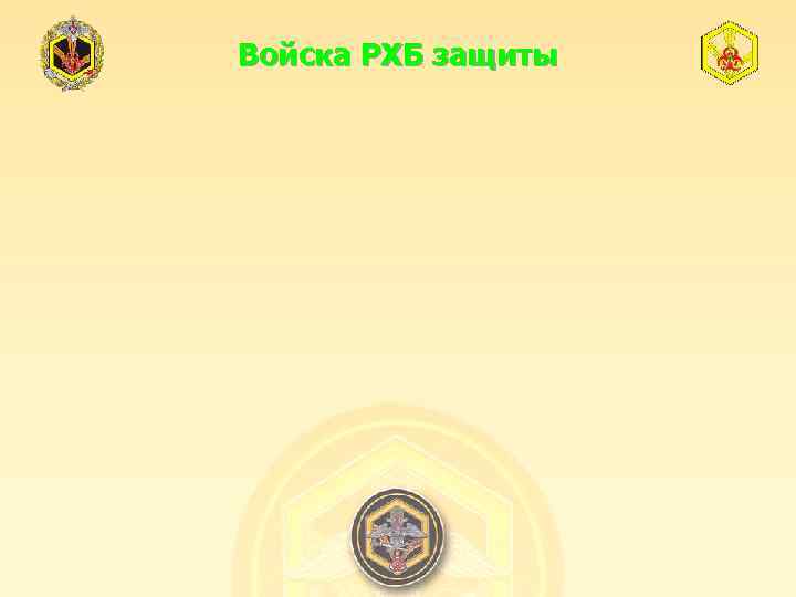 Войска РХБ защиты 