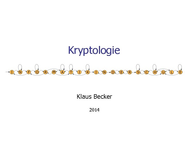 Kryptologie Klaus Becker 2014 