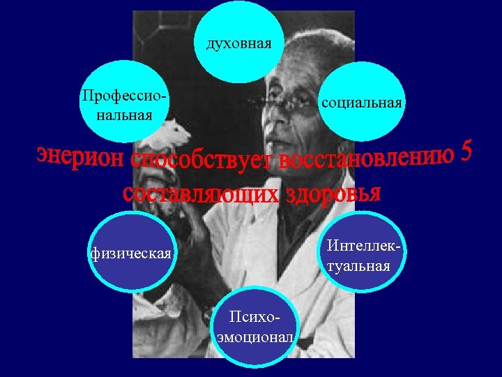 духовная Профессиональная социальная физическая Интеллектуальная Психоэмоционал 