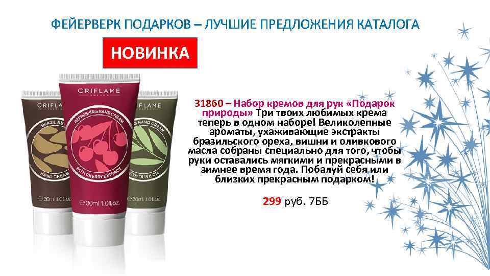 ФЕЙЕРВЕРК ПОДАРКОВ – ЛУЧШИЕ ПРЕДЛОЖЕНИЯ КАТАЛОГА НОВИНКА 31860 – Набор кремов для рук «Подарок