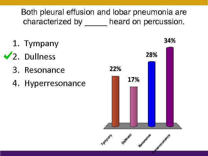 Both pleural effusion and lobar pneumonia are characterized by _____ heard on percussion. 1.