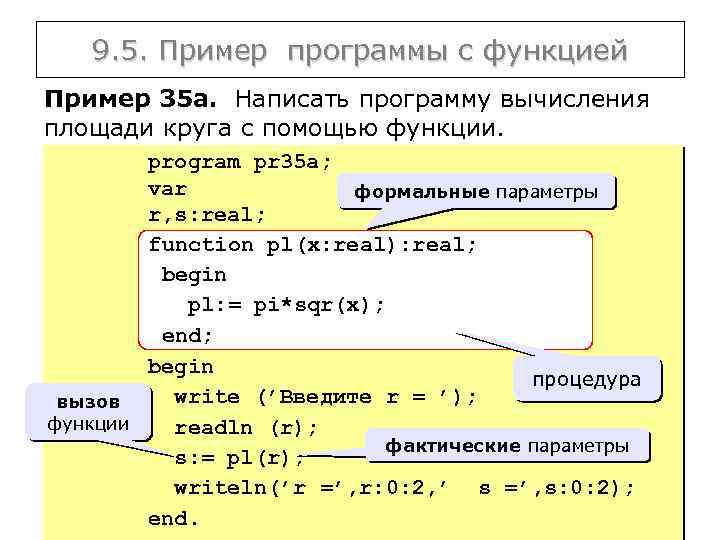 Формальный параметр c