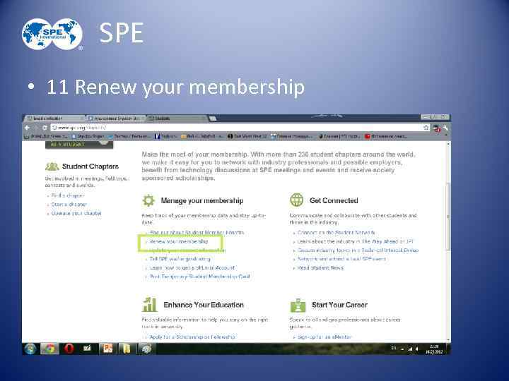 SPE • 11 Renew your membership 