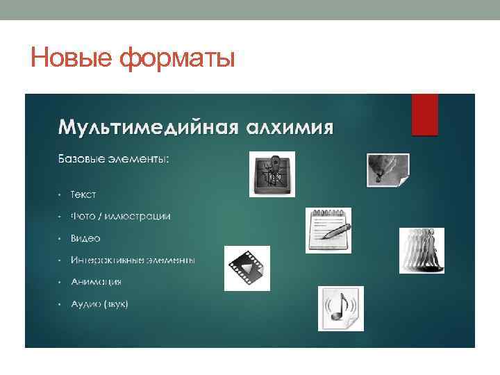 Новые форматы 