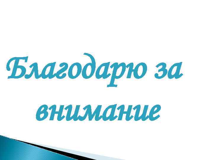 Благодарю за внимание 