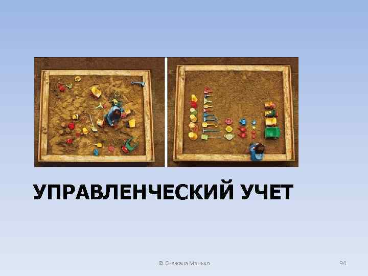 УПРАВЛЕНЧЕСКИЙ УЧЕТ © Снежана Манько 34 