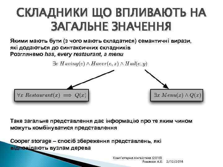 СКЛАДНИКИ ЩО ВПЛИВАЮТЬ НА ЗАГАЛЬНЕ ЗНАЧЕННЯ Якими мають бути (з чого мають складатися) семантичні