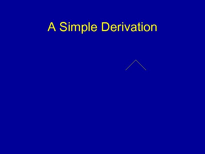 A Simple Derivation 