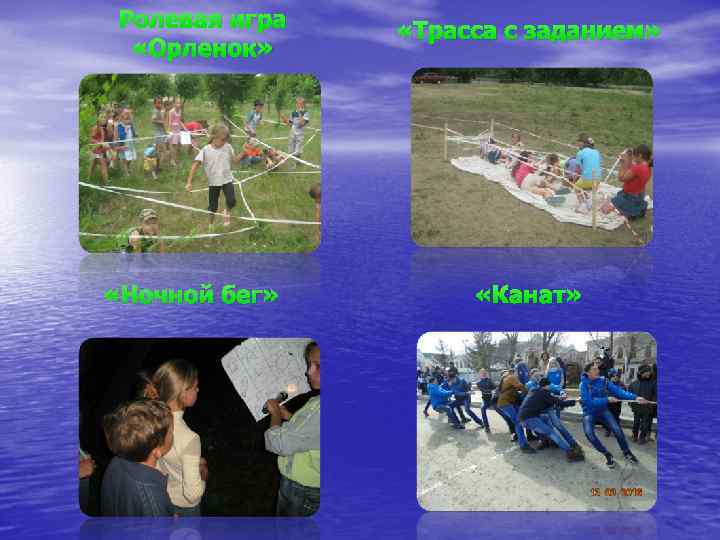 Ролевая игра «Орленок» «Ночной бег» «Трасса с заданием» «Канат» 