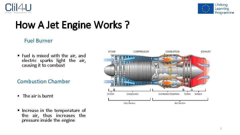 How A Jet Engine Works ? Fuel Burner § Fuel is mixed with the