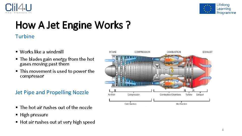 How A Jet Engine Works ? Turbine § Works like a windmill § The