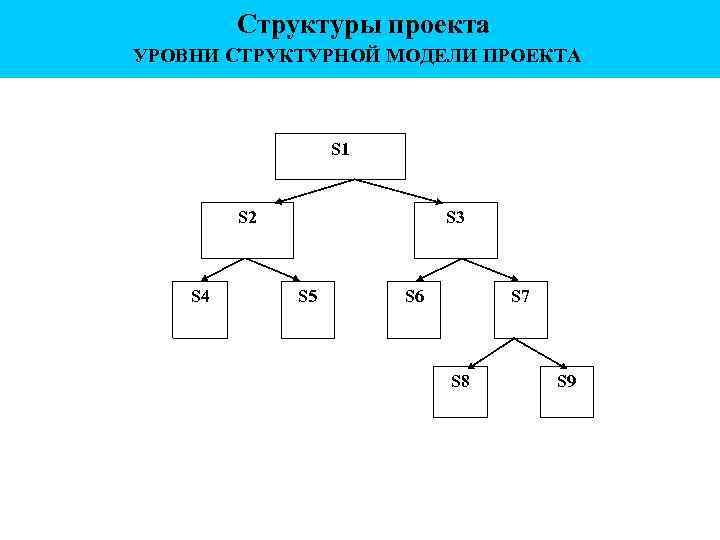 Структуры проекта УРОВНИ СТРУКТУРНОЙ МОДЕЛИ ПРОЕКТА S 1 S 2 S 4 S 3