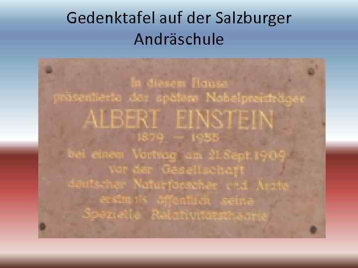 Gedenktafel auf der Salzburger Andräschule 