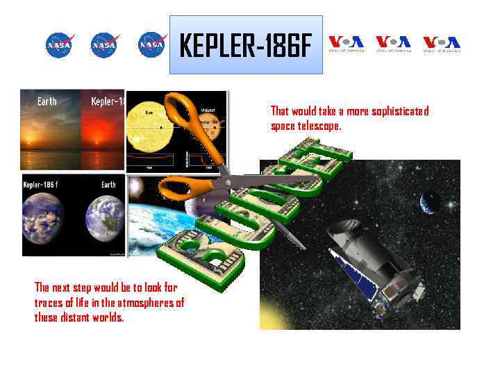 KEPLER-186 F That would take a more sophisticated space telescope. The next step would