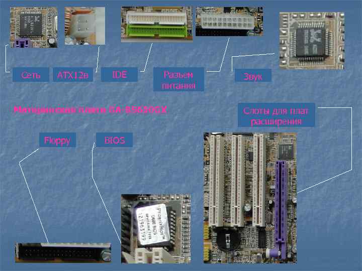 Сеть ATX 12 в IDE Разъем питания Материнская плата GA-8 S 650 GX Floppy