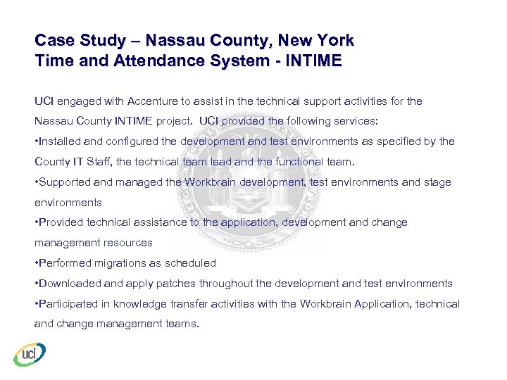 Case Study – Nassau County, New York Time and Attendance System - INTIME UCI