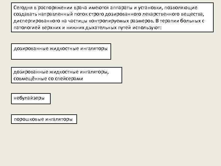Сегодня в распоряжении врача имеются аппараты и установки, позволяющие создавать направленный поток строго дозированного