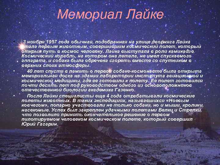 Мемориал Лайке • • • 3 ноября 1957 года обычная, подобранная на улице дворняга