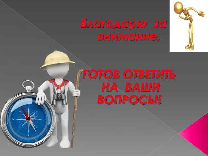 Благодарю за внимание, ГОТОВ ОТВЕТИТЬ НА ВАШИ ВОПРОСЫ! 