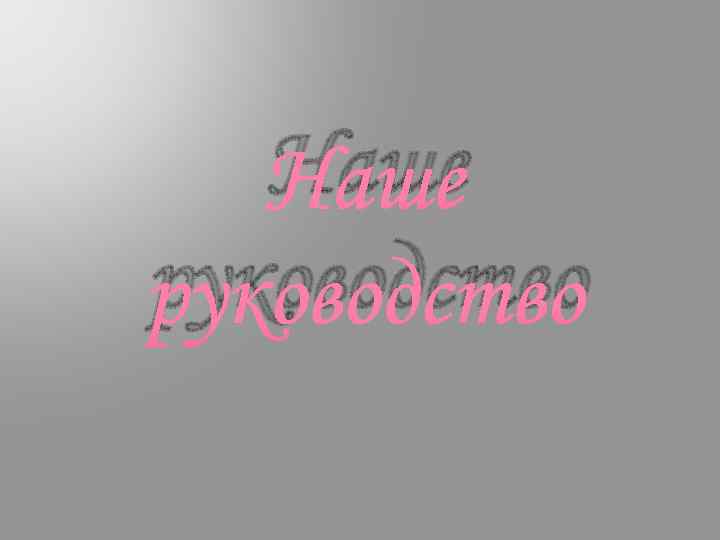 Наше руководство 