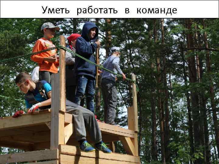 Уметь работать в команде 