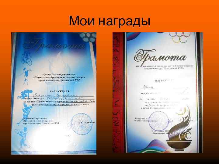 Мои награды 