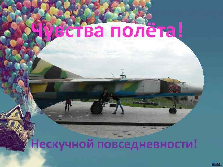 Чувства полёта! Нескучной повседневности! 