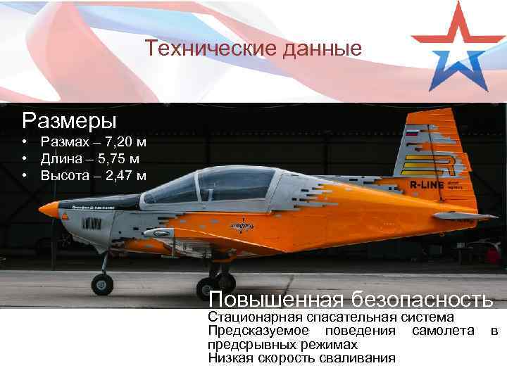 Технические данные Размеры • Размах – 7, 20 м • Длина – 5, 75