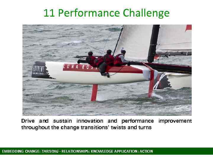 11 Performance Challenge Drive and sustain innovation and performance improvement throughout the change transitions’