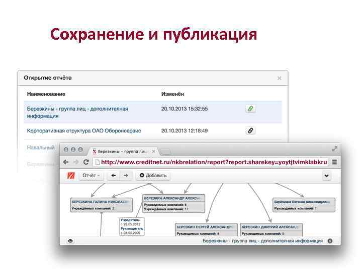 Сохранение и публикация 