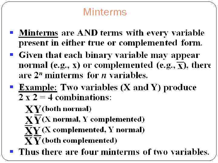 Minterms 