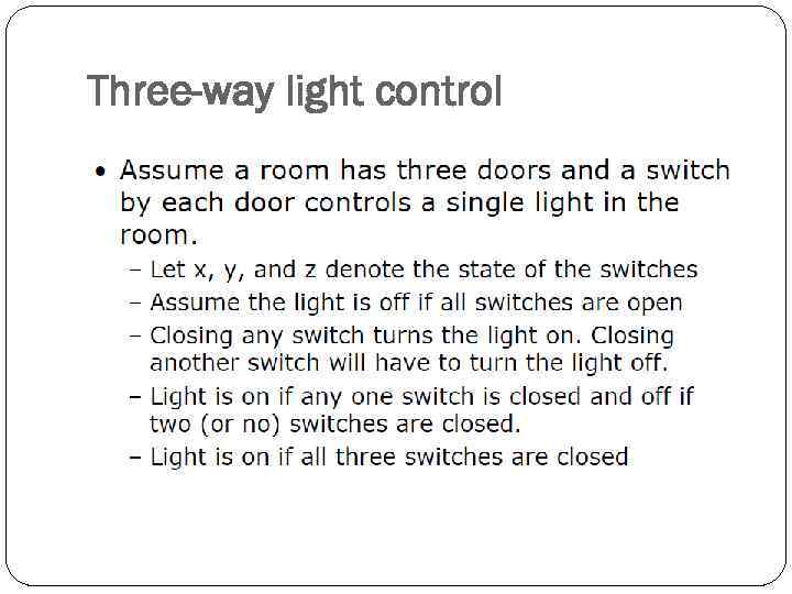 Three-way light control 