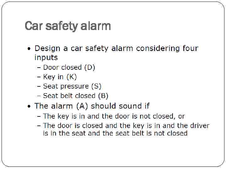 Car safety alarm 