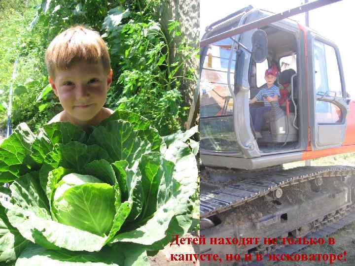 Детей находят не только в капусте, но и в эксковаторе! 