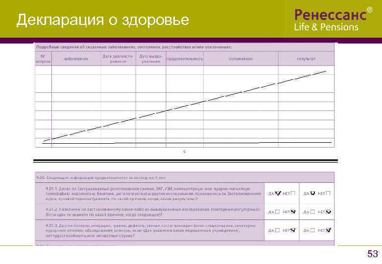 Декларация о здоровье 53 