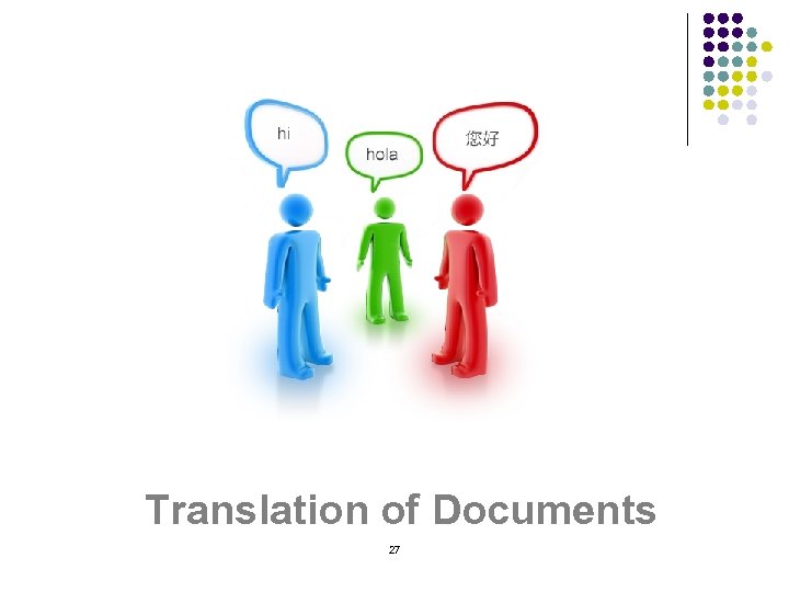 Translation of Documents 27 