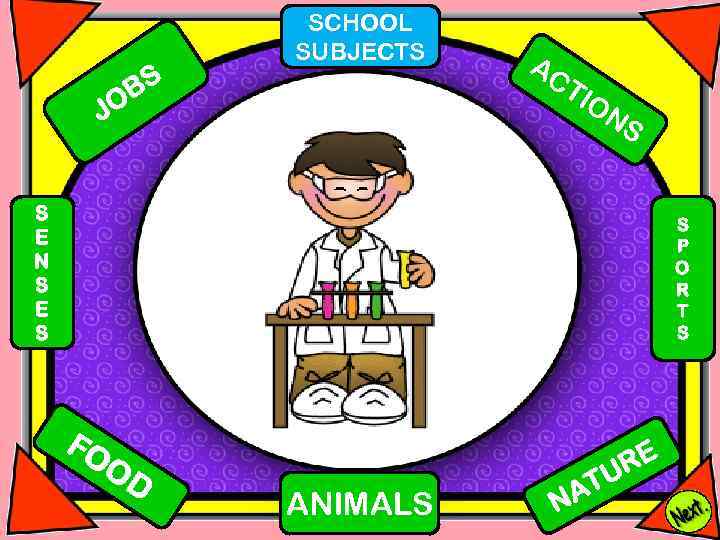 BS O SCHOOL SUBJECTS AC TI O J NS S E N S E