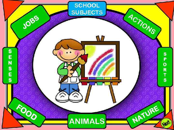 BS O SCHOOL SUBJECTS AC TI O J NS S E N S E