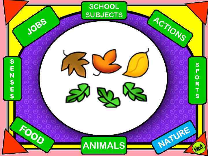 BS O SCHOOL SUBJECTS AC TI O J NS S E N S E