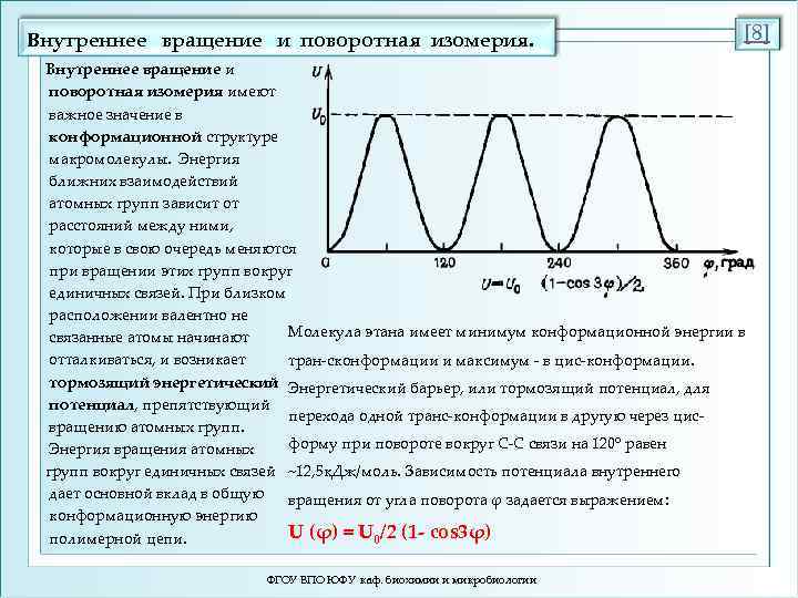 Обороты внутри. Энергетический барьер вращения это. Поворотная изомерия и энергия внутреннего вращения.. Потенциальная функция внутреннего вращения. Внутреннее вращение молекул.