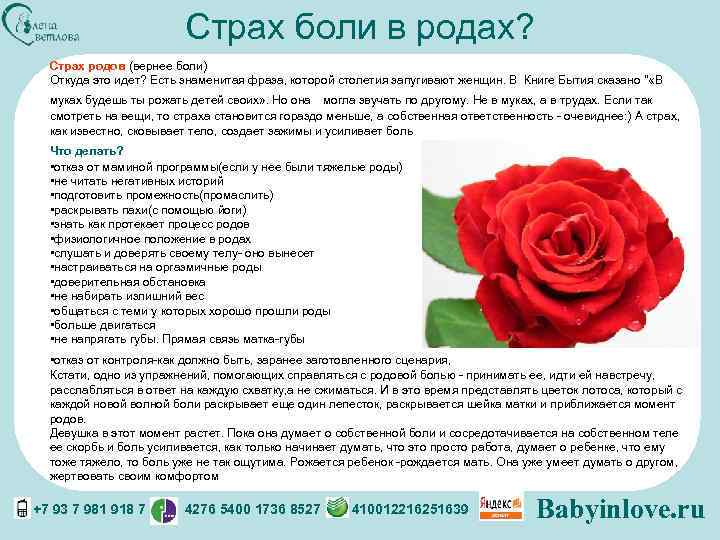 Страх боли в родах? Страх родов (вернее боли) Откуда это идет? Есть знаменитая фраза,