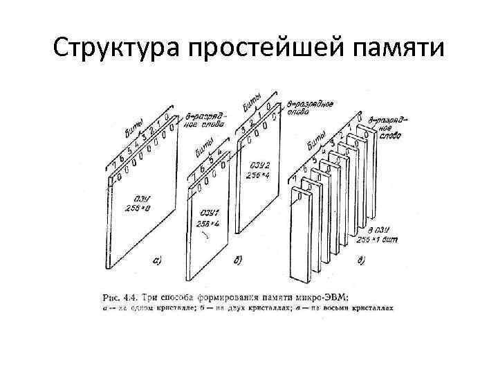 Структура простейшей памяти 