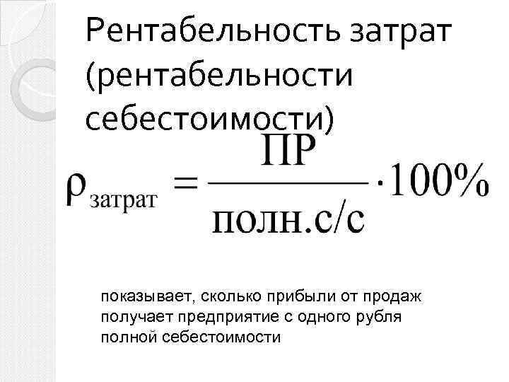 Рентабельность проекта в процентах