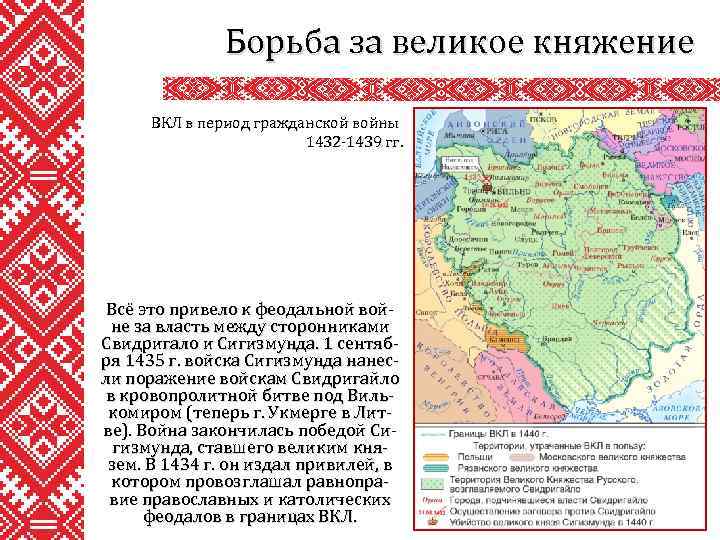 Борьба за великое княжение ВКЛ в период гражданской войны 1432 -1439 гг. Всё это