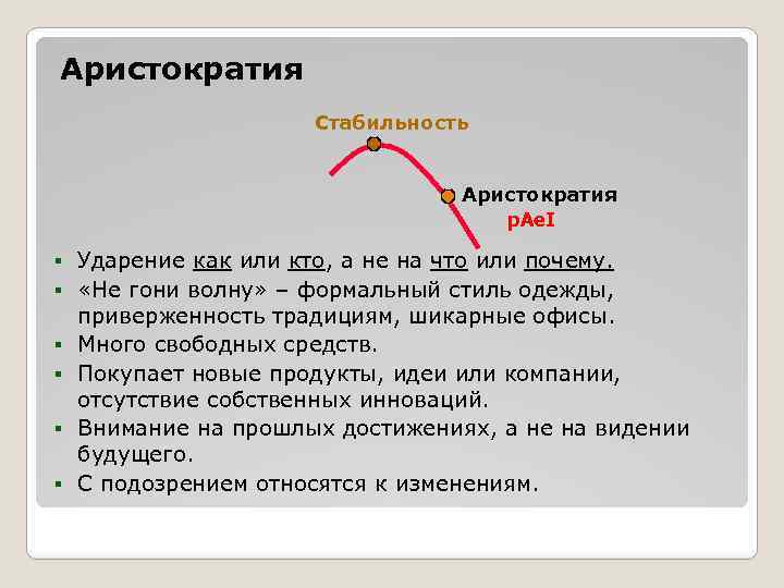 Аристократия Стабильность Аристократия p. Ae. I § § § Ударение как или кто, а