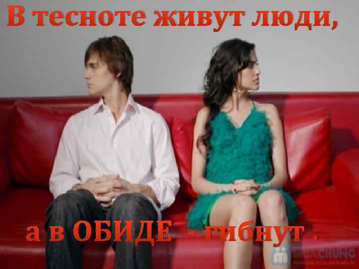 В тесноте живут люди, а в ОБИДЕ - гибнут. 