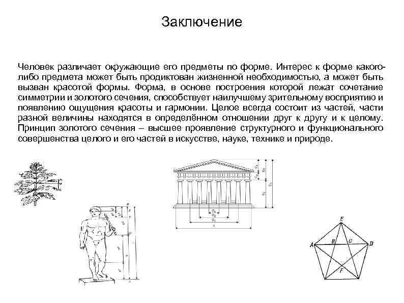 Золотое сечение гармоничная пропорция проект