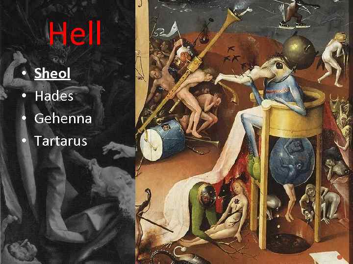 Hell • • Sheol Hades Gehenna Tartarus 