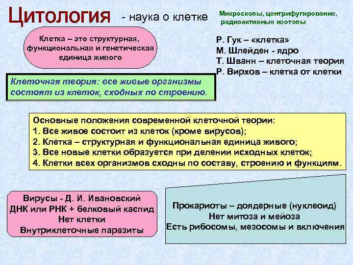 - наука о клетке Клетка – это структурная, функциональная и генетическая единица живого Микроскопы,